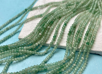 2x3 mm Natural Faceted Rondelle Shaded Green Aventurine Gemstone Beads 13 Inches Strand #4650