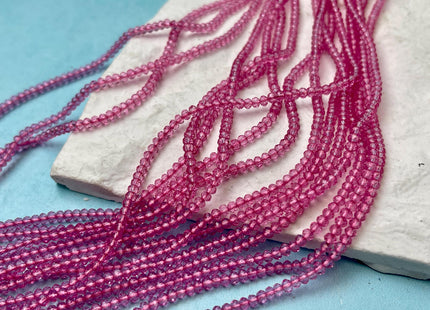 1x2mm 2x3mm Faceted Rondelle Pink Tourmaline Or Green Peridot Gemstone Beads 13 Inches #4648