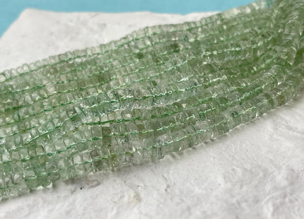5 mm 6 mm All Natural Green Amethyst Faceted Rondelle Heishi Beads Top Quality Gemstone Loose Beads 4 Inches #4653