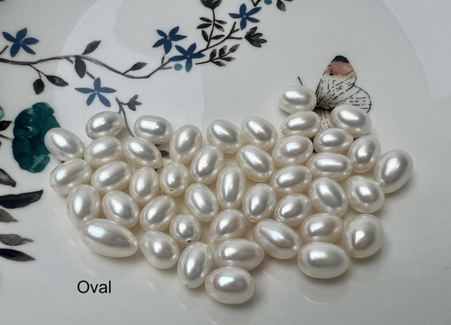 One Piece AAA 7.5x11-13 mm Top Quality High Luster Tear Drop Half Drilled Freshwater Pearls Genuine Natural White Freshwater Pearls #1637