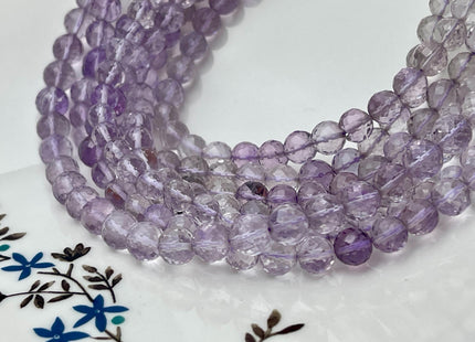 5 mm 6 mm 7 mm 8 mm 9 mm 10 mm 11 mm All Natural Shaded Pink Amethyst Faceted Round Beads Top Quality Gemstone Loose Beads 5 Inches #4669