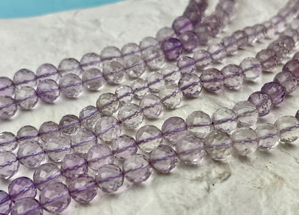 5 mm 6 mm 7 mm 8 mm 9 mm 10 mm 11 mm All Natural Shaded Pink Amethyst Faceted Round Beads Top Quality Gemstone Loose Beads 5 Inches #4669