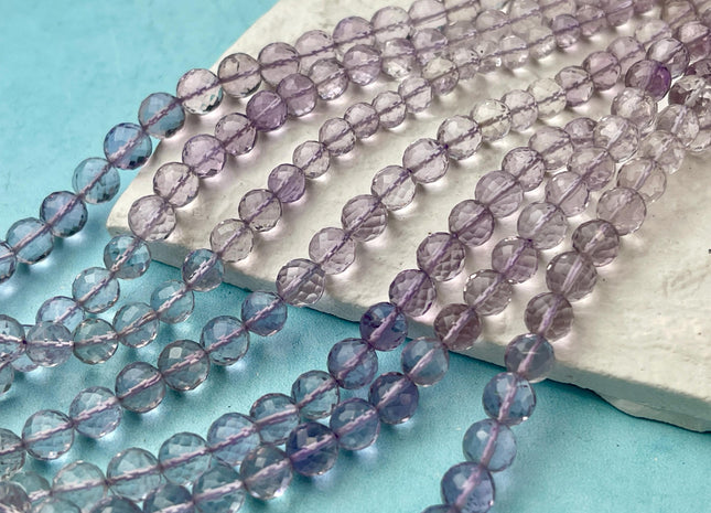 5 mm 6 mm 7 mm 8 mm 9 mm 10 mm 11 mm All Natural Shaded Pink Amethyst Faceted Round Beads Top Quality Gemstone Loose Beads 5 Inches #4669