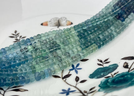 6 mm All Natural Shaded Fluorite Faceted Rondelle Heishi Beads Top Quality Gemstone Loose Beads 6.5 Inches #4667