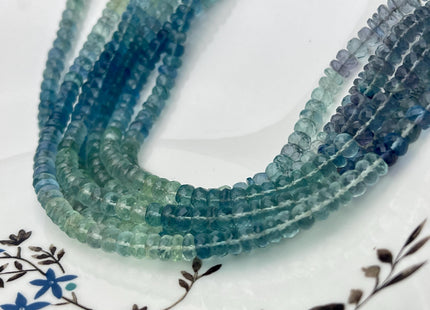 6 mm All Natural Shaded Fluorite Faceted Rondelle Heishi Beads Top Quality Gemstone Loose Beads 6.5 Inches #4667