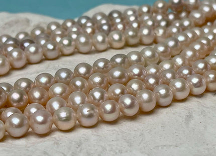7 mm AA Natural Pale Pink Potato Freshwater Pearls Genuine High Luster Natural Pink Color Freshwater Pearls #P2884