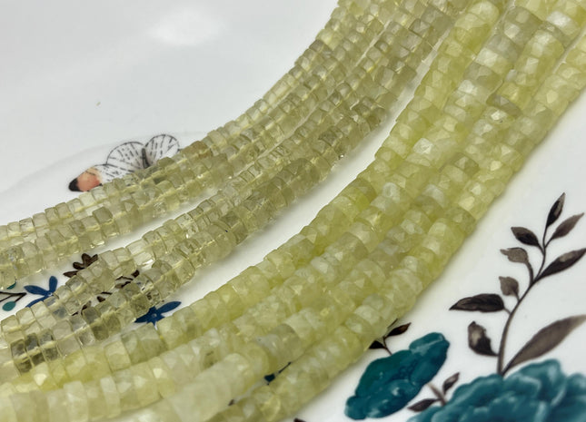 6 mm 7 mm 8 mm All Natural Chrysoberyl Cat's Eye Faceted Rondelle Heishi Beads Top Quality Gemstone Loose Beads 8 Inches #4661