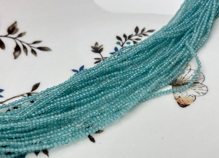 2 mm 2.5 mm Faceted Round Tiny Apatite Blue Color Quartz Gemstone Beads Genuine Natural Quartz Loose Beads 13 Inches Strand #4674
