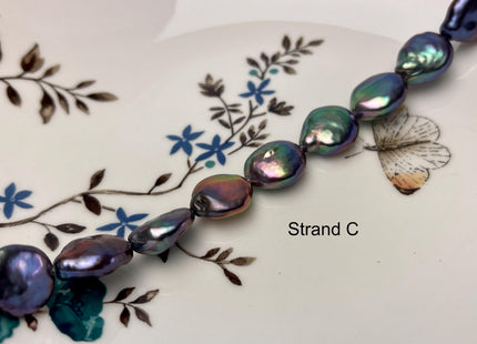 12-13 mm AA/AAA Rainbow Peacock Color Round/Teardrop Coin Freshwater Pearl Beads Genuine High Luster Freshwater Pearl 25-28 Beads #P2892