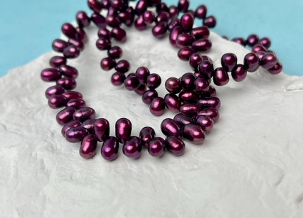5x6-7mm AA Top Drilled Purple/baby Pink/Lavender Color Rice/Oval Freshwater Pearl Beads Genuine High Luster Dancing Freshwater Pearls #P2902