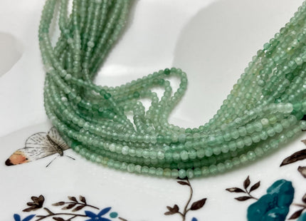 2x3 mm Natural Faceted Rondelle Shaded Green Aventurine Gemstone Beads 13 Inches Strand #4650