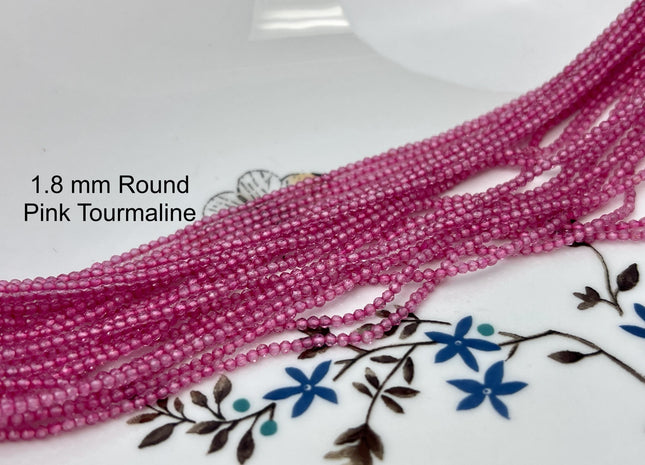 1x2mm 2x3mm Faceted Rondelle Pink Tourmaline Or Green Peridot Gemstone Beads 13 Inches #4648