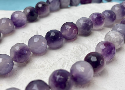 12 mm Faceted Round Agate Gemstone Beads Heat Treated Mixed Multi Purple Color Natural Gemstone Agate 15.5 Inches Strand #4637