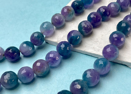 14 mm Faceted Round Agate Gemstone Beads Heat Treated Multi Purple and Blue Color Natural Gemstone Agate 15.5 Inches Strand #4638