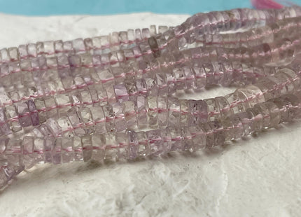6mm 7mm All Natural Pink Amethyst Faceted Rondelle Heishi Beads 4 Inches #4652