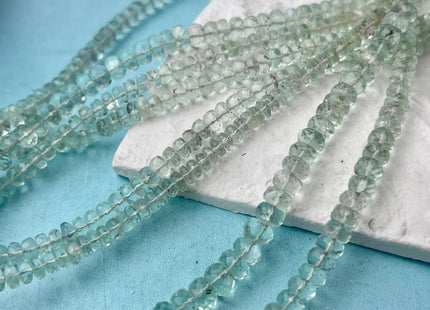4 mm 5 mm 6 mm 8 mm All Natural Green Amethyst Faceted Rondelle Beads Top Quality Gemstone Loose Beads 4 Inches #4654