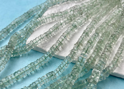 5 mm 6 mm All Natural Green Amethyst Faceted Rondelle Heishi Beads Top Quality Gemstone Loose Beads 4 Inches #4653