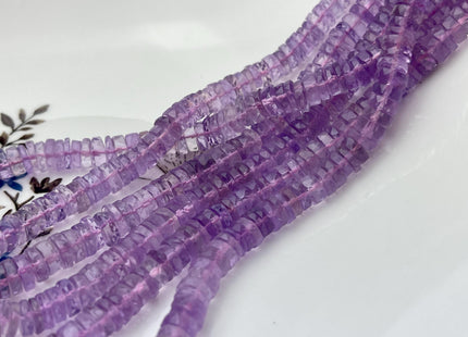 6 mm 7 mm 8 mm All Natural Pink Amethyst Faceted Rondelle Heishi Beads Top Quality Gemstone Loose Beads 4 Inches #4657