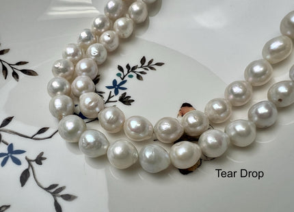 9.5-10 mm Natural White Edison Freshwater Pearl Beads High Luster Genuine Baroque Edison Pearls #P2879
