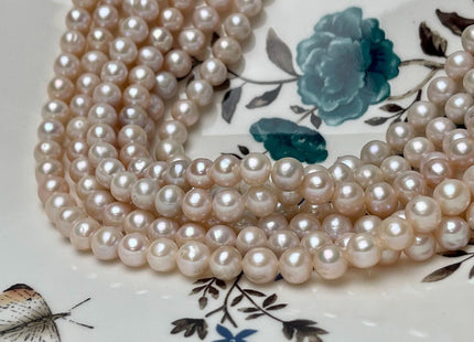 7 mm AA Natural Pale Pink Potato Freshwater Pearls Genuine High Luster Natural Pink Color Freshwater Pearls #P2884