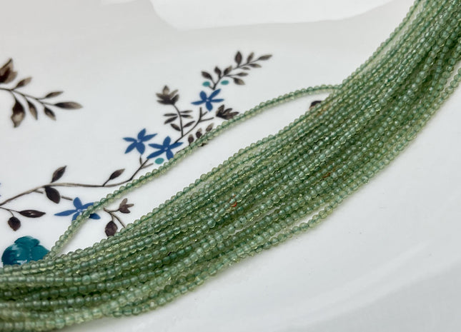2 mm 2.5 mm Faceted Round Tiny Green Strawberry Quartz Gemstone Beads Genuine Natural Strawberry Quartz Loose Beads 13 Inches Strand #4675