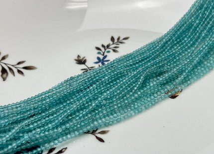2 mm 2.5 mm Faceted Round Tiny Apatite Blue Color Quartz Gemstone Beads Genuine Natural Quartz Loose Beads 13 Inches Strand #4674