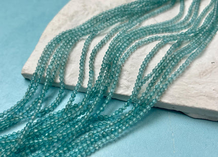 2 mm 2.5 mm Faceted Round Tiny Apatite Blue Color Quartz Gemstone Beads Genuine Natural Quartz Loose Beads 13 Inches Strand #4674