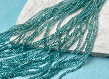 2 mm 2.5 mm Faceted Round Tiny Apatite Blue Color Quartz Gemstone Beads Genuine Natural Quartz Loose Beads 13 Inches Strand #4674