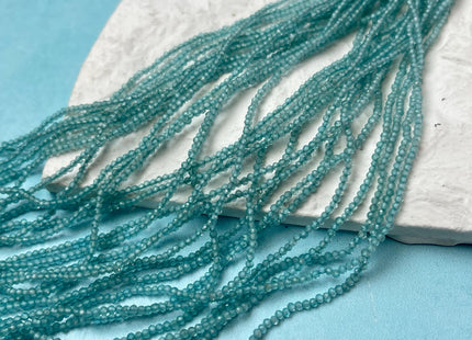 2 mm 2.5 mm Faceted Round Tiny Apatite Blue Color Quartz Gemstone Beads Genuine Natural Quartz Loose Beads 13 Inches Strand #4674