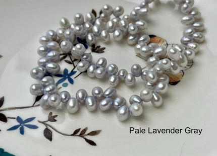 5x6-7mm AA Top Drilled Purple/baby Pink/Lavender Color Rice/Oval Freshwater Pearl Beads Genuine High Luster Dancing Freshwater Pearls #P2902