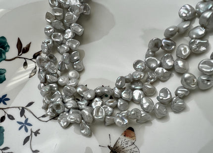 6x11 mm AAA Natural Silver Or White Keshi Freshwater Pearl Beads Top Drilled Keshi Pearls Rare Dancing Cultured Freshwater Pearls #1453