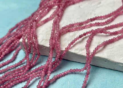2mm 2.5mm OR 3.5mm Natural Pink Micro Faceted Round Tourmaline Gemstone Beads Tiny Pink Tourmaline Loose Beads #2051