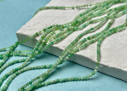 2mm 3mm 4mm AAA Natural Faceted Round Chrysoprase Gemstone Beads Genuine Green Chrysoprase Beads 15.5 Inches #2053