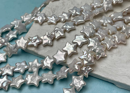 11-12 mm AAA Very Rare Natural White Star Shape Freshwater Coin Pearl Beads Genuine High Luster Star Coin Pearls #P2907
