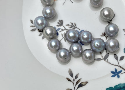 ONE Piece Rare AAA 12-13 mm Top Quality High Luster Half Drilled Gray Color Edison Freshwater Pearls Genuine Cultured Edison Pearl #P2915