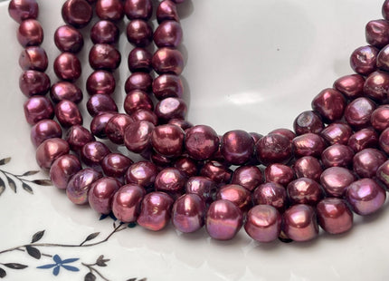 10-11 mm Burgundy Purple Nugget Freshwater Pearl Beads Genuine Burgundy Freshwater Large Pearl Nugget Pearls 38-40 Beads #P2919