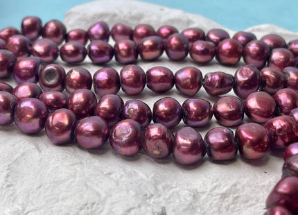 10-11 mm Burgundy Purple Nugget Freshwater Pearl Beads Genuine Burgundy Freshwater Large Pearl Nugget Pearls 38-40 Beads #P2919
