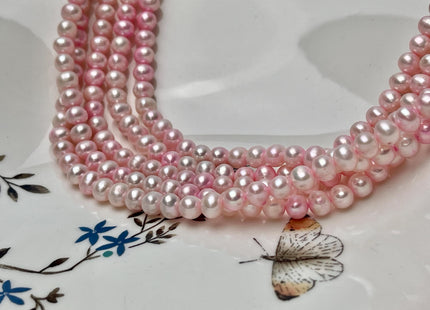 6-6.5 mm AA Baby Pink Color Potato Freshwater Pearl Beads Genuine Light Baby Pink Freshwater Pearls 68-72 Beads #P2921