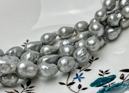 12-15 mm Jumbo Gray Baroque Freshwater Pearl Beads Cultured Gray Baroque Genuine Freshwater Baroque Pearls #P2933