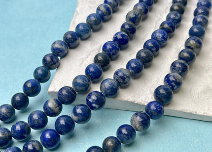 10mm Large Hole Natural Color Lapis Gemstone Beads Hole Size 2.0 mm Natural Blue Lapis Beads 14.5 Inches Strand #4687