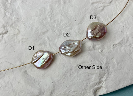 One-Of-A-Kind 17-19x23-25 mm AAA Large Hole Jumbo Natural Pink Mauve Baroque Pearl Hole Size 1.5mm Genuine High Luster Baroque Beads #P2956