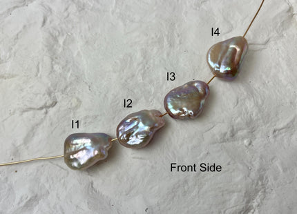 One-Of-A-Kind 17-19x23-25 mm AAA Large Hole Jumbo Natural Pink Mauve Baroque Pearl Hole Size 1.5mm Genuine High Luster Baroque Beads #P2956