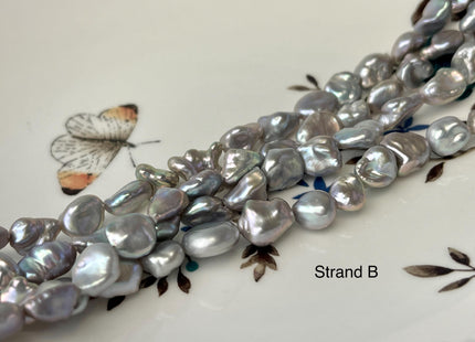 7-9x8-14 mm AAA Gray Color Keshi Nugget Freshwater Pearl Beads Very Rare Genuine Super High Luster Tiny Keshi Rice Nugget Pearls #P2968