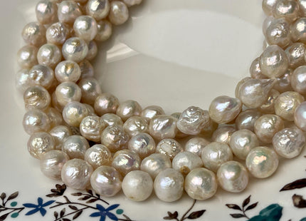 9-10 mm Natural White Baroque Freshwater Pearl Beads Baroque Edison Pearls Natural Wrinkled Baroque Freshwater Pearl Beads #P2988