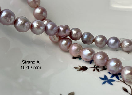 10-13 mm AAA Very Rare Natural Mauve Pink Freshwater Baroque/Edison Pearl Beads High Luster Genuine Purple Baroque Edison Pearl Beads #P2990