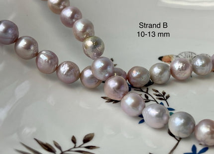 10-13 mm AAA Very Rare Natural Mauve Pink Freshwater Baroque/Edison Pearl Beads High Luster Genuine Purple Baroque Edison Pearl Beads #P2990