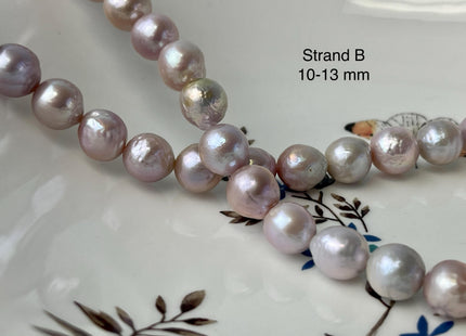 10-13 mm AAA Very Rare Natural Mauve Pink Freshwater Baroque/Edison Pearl Beads High Luster Genuine Purple Baroque Edison Pearl Beads #P2990