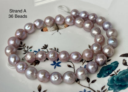 10-13 mm AAA Very Rare Natural Mauve Pink Freshwater Baroque/Edison Pearl Beads High Luster Genuine Purple Baroque Edison Pearl Beads #P2990