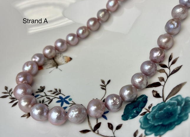 10-13 mm AAA Very Rare Natural Mauve Pink Freshwater Baroque/Edison Pearl Beads High Luster Genuine Purple Baroque Edison Pearl Beads #P2990