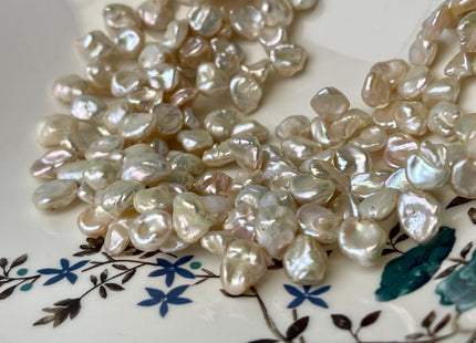 9x9-11 mm AAA Natural White Keshi Freshwater Pearls Top Drilled Keshi Pearl Beads High Luster Genuine Freshwater Keshi Pearl Beads #P2993